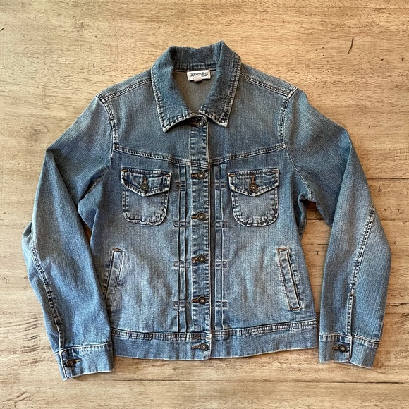 St. John's Bay Jackets & Blazers - At John’s Bay Distressed Denim Jacket Medium